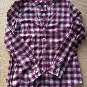 Tommy Hilfiger Pink Plaid Button Down Shirt